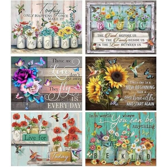 6 Pack Diamond Painting Kits for Adults - Diamond Art Packs Kits for Adults - Picture 7 of 7